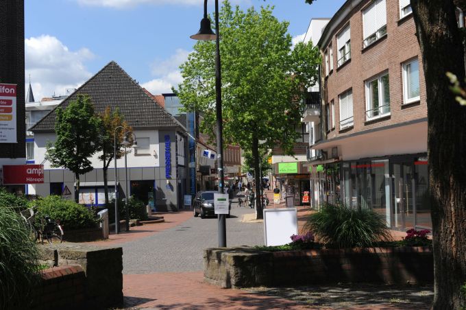 Blick in die Bahnhofstraße zum Oberen Mark 