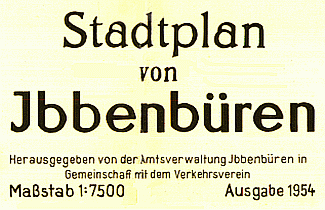 Stadtplan Amtsverwaltung Ibbenbüren - Ausgabe 1954