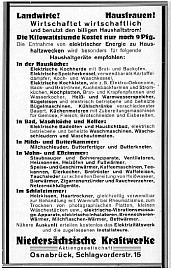 Annonce aus dem Jahr 1930.